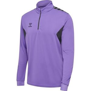Hummel - hmlAUTHENTIC HALF ZIP SWEAT - Sweatshirt - Zwart - 100% Gerecycled Polyester