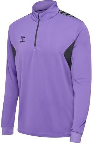 Hummel - hmlAUTHENTIC HALF ZIP SWEAT - Sweatshirt - Zwart - 100% Gerecycled Polyester