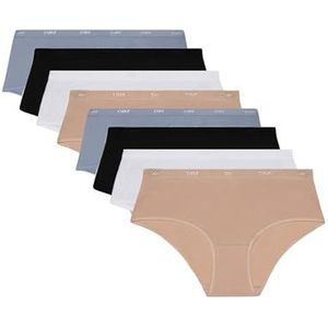 DIM Les Pockets EcoDim X8 Boxershorts, zwart/wit/grijs/huid, XXL 8 dames, zwart/wit/grijs/huid, XXL
