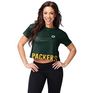 FOCO Dames Crop Top Fashion Shirt Hemd, Wordmark onderaan, Medium