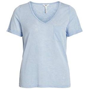 Object Dames OBJTESSI SLUB S/S V-hals NOOS Top, Serenity, XL
