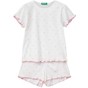 United Colors of Benetton Pig(T-shirt + short) 33ON0P08A pyjamaset, meerkleurig, 2XL voor meisjes, Veelkleurig., XXL