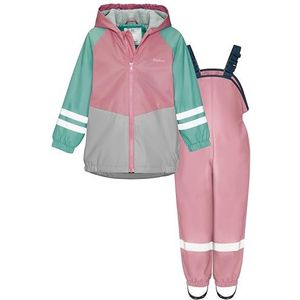Playshoes Tweedelig regenpak met fleecevoering, gevoerd modderpak, roze-roze, 116
