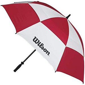 Wilson Paraplu, Storm-proof anti-wind dubbele luifel, Luifel diameter: 157 cm, Plastic, Tour, Wit/Rood, WGA090200RED