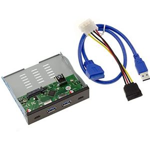 KALEA-INFORMATIQUE 3,5"" voorpaneel met 4 USB 3.1 10G-poorten, inclusief 2 type A en 2 type C met Via VLI VL801-chipset