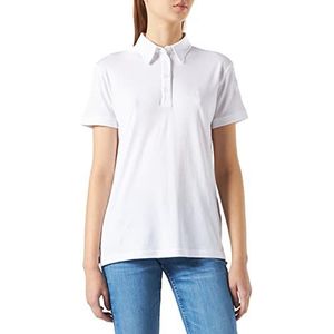 Blauer Poloshirt met korte mouwen, 100 optisch wit, L voor dames