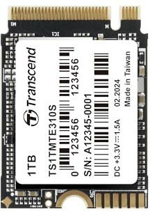 Transcend 1TB M.2 2230 NVMe PCIe Gen4 x4 SSD MTE310S (lezen/schrijven - tot 5.000/3.500 MB/s) - TS1TMTE310S-E