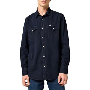 Wrangler - Western Shirt - Midnight Rodeo - Denim - Lange Mouwen