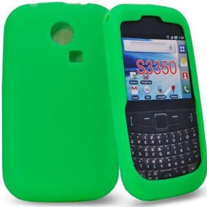 24/7 Kaufhaus- groene siliconen hoes voor Samsung Chat S3350