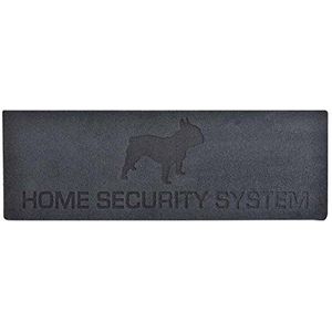 Esschert Design Trapmat Relief Home Security deurmat, PET, gerecycled pvc, zwart, 74,5 x 25,8 x 0,8 cm