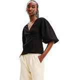 Omslagblouse met structuur