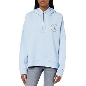 Tommy Hilfiger Dames RLX NYC ROUNDALL Hoodie Trui, Breezy Blue Heather, S