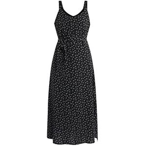 myMo Dames maxi-jurk met bloemenprint, zwart, XL