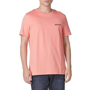 Nautica Men's Short Sleeve Crew Neck T-Shirt, Pale Coral Solid, X-Large