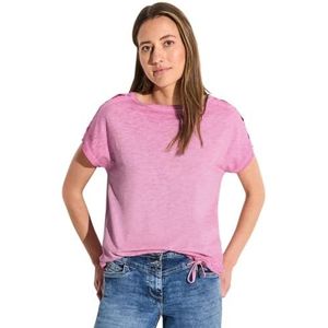 T-shirt van katoen, Bloomy Pink, S
