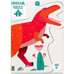 52-delige rode tyrannosaurus rex-vormige dinosaurus legpuzzel & poster | Voor kinderen, kinderen | Geïllustreerde dinosaurussen, Verjaardag, Kerstmis