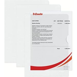 Esselte Zichthoezenset Standard Plus, 100 stuks, A5-formaat, kleurloos met mat oppervlak, 0,115 mm PP-folie, 54850