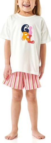 SCHIESSER - Girls World - Nachtkledij - Navy - 2-delig - Katoen