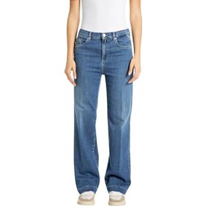Replay Damesjeans Melja straight-fit, 009, medium blue., 26W / 30L
