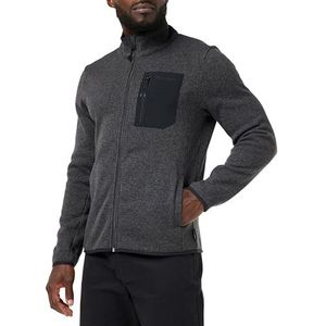 Champion Legacy Outdoor Polar-Soft Tech Fleece Full Zip Heren Sweatshirt, Zwart gemêleerd, L