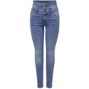 ONLY Onlhush Hw Corsage DNM Ana Skinny-fit-jeans voor dames, blauw (medium blue denim), (XS) W x 32L