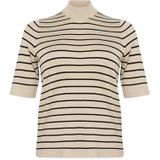 Kaffe Curve - Gestreepte Coltrui - Veergrijs/Zwart - Dames