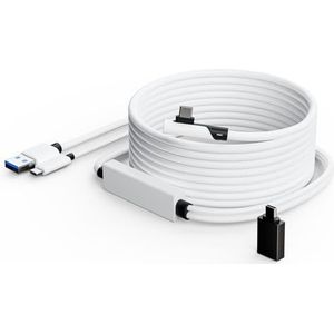 Tiergrade Link-kabel 5 m, compatibel met Meta Quest 3/2/Pro, Pico 4/Pro, aparte USB-C-oplaadkabel voor de voeding, USB 3.0 naar type C-accessoires voor VR-headset/gaming-pc