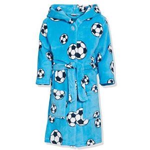 Playshoes Jongens Fleece Voetbal Badjas, blauw (7)., 146 cm