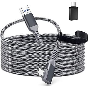 Tiergrade Kabel voor Meta Quest 3, 5 m USB 3.2 Gen1 type C-kabel voor Quest Link, compatibel met Quest 2/Pro, PICO4/Pro, snelle gegevensoverdracht en snel opladen voor VR Quest headset en gaming-pc