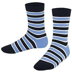 FALKE Uniseks-kind Sokken Simple Stripes K SO Katoen Gedessineerd 1 Paar, Blauw (Marine 6120) nieuw - milieuvriendelijk, 23-26
