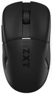 NZXT Lift Elite Draadloze Gaming Muis - Ultra-Lichtgewicht 57 g - 4K/8K Polling Rates, Optische Schakelaars, 26K DPI Optische Sensor - Rubberen Zijgrepen - 5 Programmeerbare Knoppen - Zwart