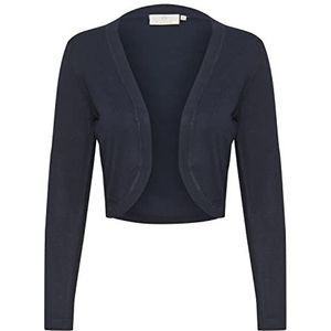 KAFFE Dames Bolero Gebreid Cardigan Sweater Cropped Open Front Dames, Midnight Marine, XL