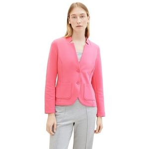 TOM TAILOR Basic Ottomaanse blazer voor dames met zakken, 15799-carmine pink, M