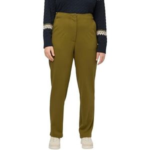 Ulla Popken Punto Di Roma Broek voor dames, hoge taille, geelgroen, 54/56/Grote Maten