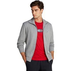 Tommy Hilfiger Sweatshirt met ritssluiting voor heren, Grijs (Medium Grey Heather), XS