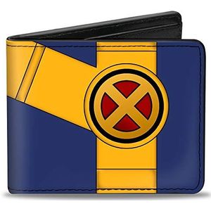 Buckle-Down - Bi-Fold Wallet - Buckle-down Pu Bifold Wallet - X-men Cyclops Utility Strap Blauw/Goud/Zwart/Rood Heren