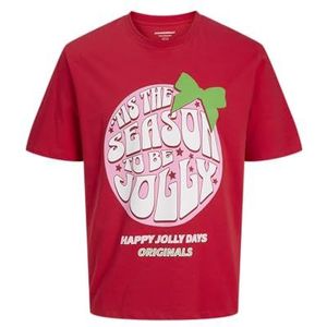Jorholiday Cartoon Tee Ss Crew Neck, Rococco Red, M