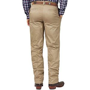Flat Front Relaxed Fit Casual Pant, Khaki, 34W x 30L