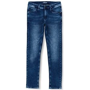 s.Oliver Skinny Seattle: jeans in used look, Denim Blauw, 158 cm