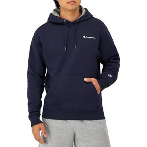 Champion Powerblend sweatshirt met capuchon voor heren, Marine klein script, XL
