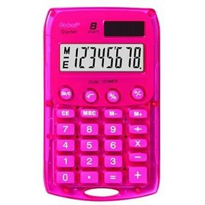 Rebell RE-STARLET P rekenmachine, Dual Power 8-cijferige, roze