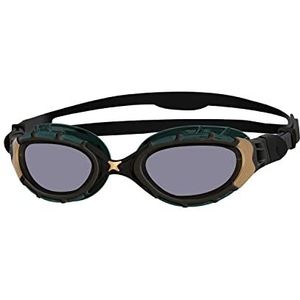 Zoggs Predator Flex Goggle, UV-bescherming zwembril, zwart/goud/titanium, klein