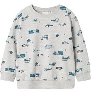 Name it mini Jongens Nmmtroy Ls Nreg SWE Bru Pb, lichtgrijs gem., 80