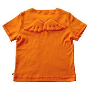 loud + proud 116 - T-shirt engel van 100% biologisch katoen, oranje