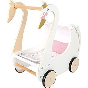 Small foot - Poppenwagen Zwaan - Houten Speelgoed