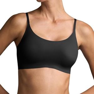 EBY Seamless Bralette with Adjustable Straps: Black Bralettes for Women, Wireless Bra for Women, Bralette Seamless Bra, X-Large, A - D