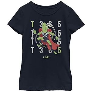 Marvel Determined Loki T-shirt voor meisjes, Donkerblauw, M