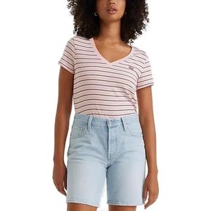Levi's Perfect Vneck Multi-Color, Cool Stripe Chalk Pi, XXS