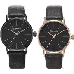 Gigandet Klassiek horloge AVG43-Duo-02, zwart, Klassiek