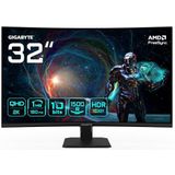 Gigabyte GS32QCA 31,5"" gebogen gaming monitor QHD - 2560 x 1440, 180Hz, 1ms, 250CD/m², FreeSync, HDR Ready, HDMI 2.0, DisplayPort 1.4